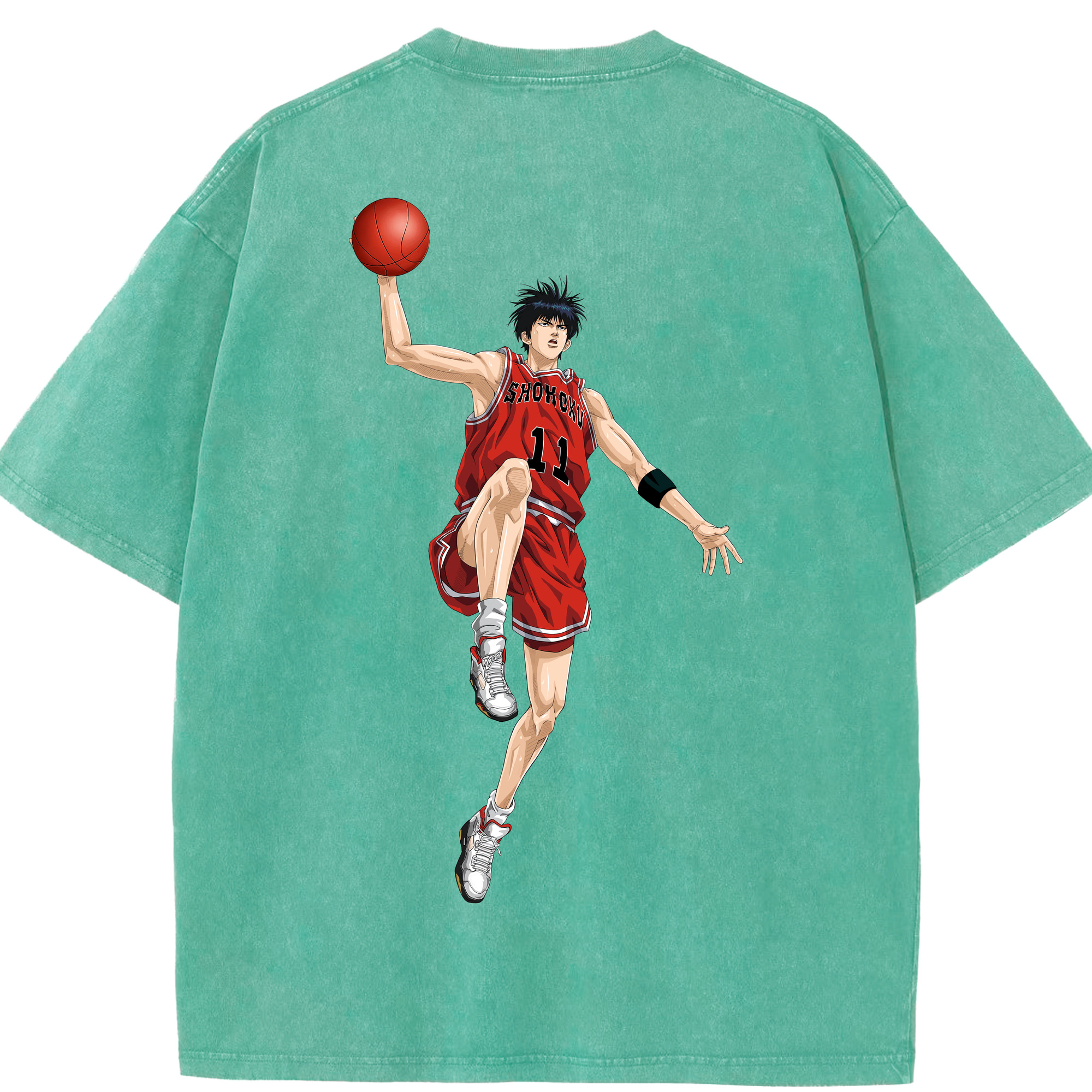 （画像用） SLAM DUNK／スラムダンク 綿100% ヴィンテージ風 半袖Tシャツ（背面プリント）